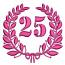 Laurel Wreath 25th Anniversary Machine Embroidery Design 