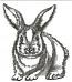 Rabbit Machine Embroidery Design Low Stitch Count 