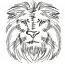 Lion Line Art Machine Embroidery Design 