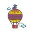 Balloon Machine Embroidery Design, Colorful Hot Air Balloon Embroidery Pattern, Festive Air Balloon Embroidery 