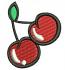 Cherries Mini Machine Embroidery Design, Small Fruit Motif, Cute Stitch Pattern for Clothing and Accessories 