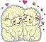 Cute Twin Lambs Hugging Applique Machine Embroidery Design Kawaii Sheep  with Hearts and Bees Baby Nursery Farm Animal Instant Download PES DST