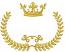 Crown and Laurel Wreath Machine Embroidery Design 