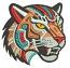 Tribal Tiger Head Machine Embroidery Design 