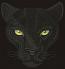 Black Panther Face Machine Embroidery Design for Dark Fabric 