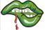 Zombie Mouth Machine Embroidery Design, Halloween Horror, Creepy Open Mouth, 3 Sizes