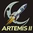 Artemis II rocket machine embroidery design  