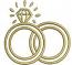 Wedding Rings Machine Embroidery Design