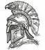 Spartan Warrior Helmet Machine Embroidery Design