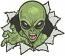 Alien Breaking Through Wall Embroidery Design, UFO Extraterrestrial Monster, Sci Fi Alien Machine Embroidery Pattern