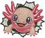 Cute Axolotl Machine Embroidery Design Pattern, Adorable Axolotl Pet Embroidery, Digital Download, Instant Download, Embroidery File