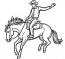 Cowboy Riding Horse Machine Embroidery Design, Western Horse Rider Outline Embroidery Pattern, Rodeo Cowboy, Ranch Western Art Digital File PES DST