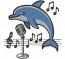 Singing Dolphin Music Machine Embroidery Design Ocean Animal Marine Life Microphone Motif 