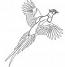 Flying Pheasant Line Art Machine Embroidery Design 