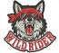 Wild Rider Wolf Biker Machine Embroidery Design  