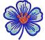 Simple Forget Me Not Flower Machine Embroidery Design, Small Blue Flower Digitized File for Brother, Janome, Bernina