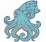 Cuttlefish Machine Embroidery Design, Sea Creature Outline Embroidery Pattern 