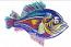 Colorful Reef Fish Machine Embroidery Design, Tropical Marine Animal Pattern 