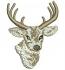Deer Head Machine Embroidery Design, Small Antlers Hat Pattern 
