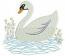Swan Machine Embroidery Design, White Swan on Water Digital File 