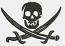 Jolly Roger Pirate Skull and Swords Machine Embroidery Design, Cutlass Digital File  