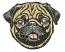 Pug Dog Machine Embroidery Design, Realistic Pug Face Portrait Digital File  