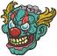 Zombie Clown Head Machine Embroidery Design, Evil Creepy Clown Digital File  