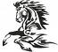 Tribal Race Horse Machine Embroidery Design, Dynamic Stallion Silhouette Digital File  