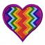 Rainbow Hearts 10 Machine Embroidery Designs set 4x4