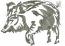 wild boar mashine embroidery design 01
