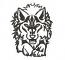 wolf  machine embroidery design, instantly download 