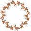 Cotton Flowers Wreath for Monogram Machine Embroidery Design  