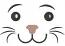 Cute Easter Bunny Face Machine Embroidery Design  