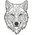 Wolf  machine embroidery design, instantly download