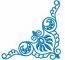 Corner pattern   embroidery design - instantly download 