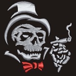 Smocking Skull Machine Embroidery Design 
