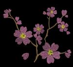Sakura Branch Machine Embroidery Design 