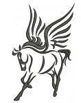 egasus, Flying Horse. Machine Embroidery Design, Instant Download 