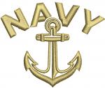 Navy Anchor Machine Embroidery Design, Nautical Military Style Digital File 