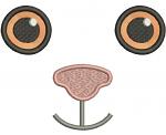 Eyes Nose and Mouth Machine Embroidery Design for Soft Toys 
