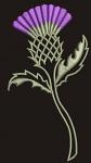 Thistle branch machine embroidery design 