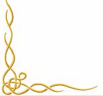 Victorian Scroll Corner Machine Embroidery Design 