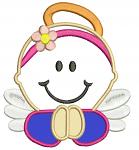 Little Angel applique machine embroidery design 