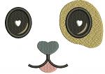 Puppy Dog Face Spot Dog Doll Face Machine Embroidery Design  Instant Download 