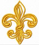Fleur de lis lys French France Monarchy Symbol machine embroidery design, instantly download 