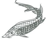 Sturgeon machine embroidery design 