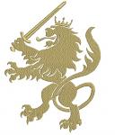 Heraldic lion / Vintage Royal Lion  Machine embroidery design 