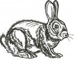 Minimalist Rabbit Low Stitch Count Machine Embroidery Design 