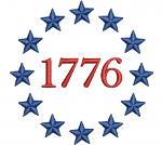1776 Patriotic Stars Machine Embroidery Design 