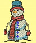 Cute Snowman Machine Embroidery Design 